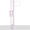 vidaXL Tyskland flag og flagstang 6,08 m aluminium