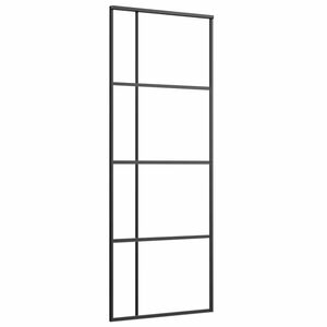 vidaXL skyded&oslash;r 76x205 cm h&aelig;rdet matteret glas og aluminium sort