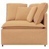vidaXL modulsofa hj&oslash;rnemodul med hynder 100 cm beige