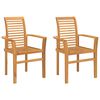 vidaXL Spisestuestol 2 pcs Brun 62 x 55 x 94 cm Massiv Teaktr&aelig;