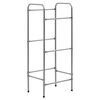 vidaXL opbevaringsstativ til 3 kasser 50x33x116 cm st&aring;l s&oslash;lvfarvet