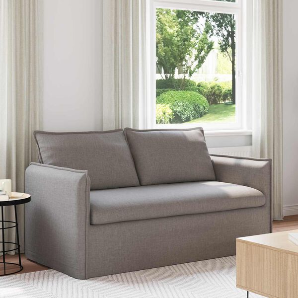 vidaXL Sofa Gr&aring;brun Samlede dimensioner: 156 x 82 x 85 cm (B x D x H)