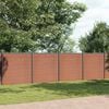 vidaXL hegnspanel 1391x186 cm WPC brun