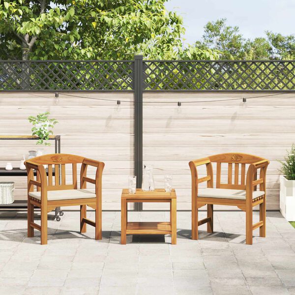 vidaXL Roseb&aelig;nk Naturlig 68,5 x 46 x 82,5 cm Massivt Akacietr&aelig;