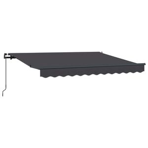 vidaXL Udtr&aelig;kkelig markise Antracit 250 x 200 cm Stof