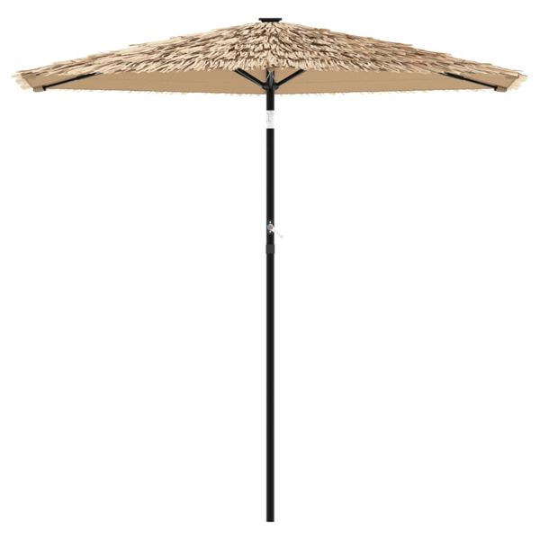 vidaXL parasol med stålstang 223x223x213 cm brun