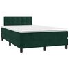 vidaXL kontinentalseng med madras 120x190 cm velour m&oslash;rkegr&oslash;n