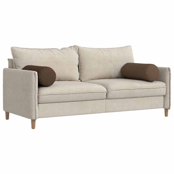 vidaXL Bolsterpuder 2 pcs Brun &Oslash; 25 x 70 cm Stof