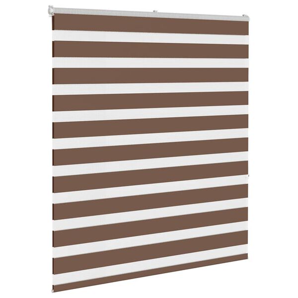 vidaXL zebragardin brun 125x150 cm stofbredde 120,9 cm polyester