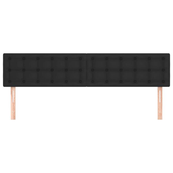 vidaXL sengegavle 200x5x78/88 cm kunstl&aelig;der sort