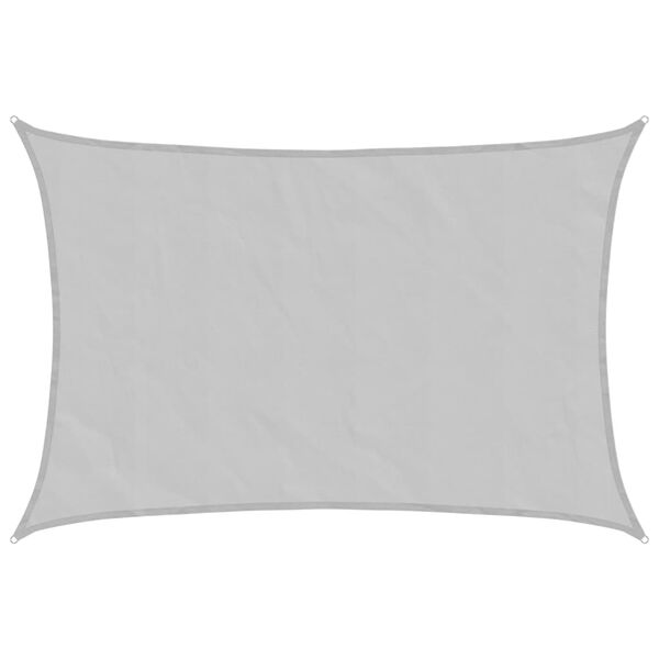 vidaXL solsejl 3x2 m 100 % polyesterstof lysegr&aring;