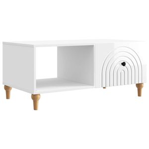 vidaXL Sofabord Hvid h&oslash;jglans 90 x 50 x 40 cm Konstrueret tr&aelig;