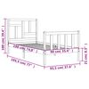 vidaXL sengeramme med sengegavl Single massivt tr&aelig;