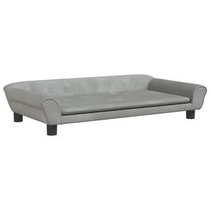 vidaXL hundeseng 100x50x21 cm velour lysegr&aring;