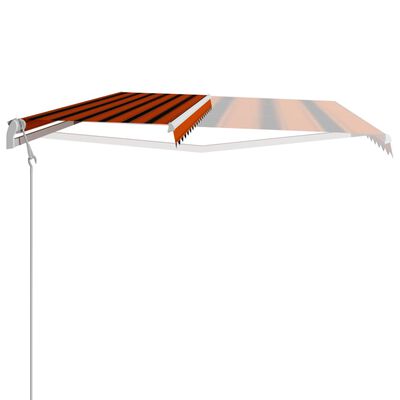 vidaXL automatisk foldemarkise 400 x 300 cm orange og brun