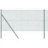 vidaXL K&aelig;detr&aring;dsgitter Grundfiks 25 x 1,2 m PVC-belagt st&aring;l Gr&oslash;n Mesh