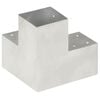 vidaXL stolpebeslag Y-form 4 stk. 101x101 mm galvaniseret metal