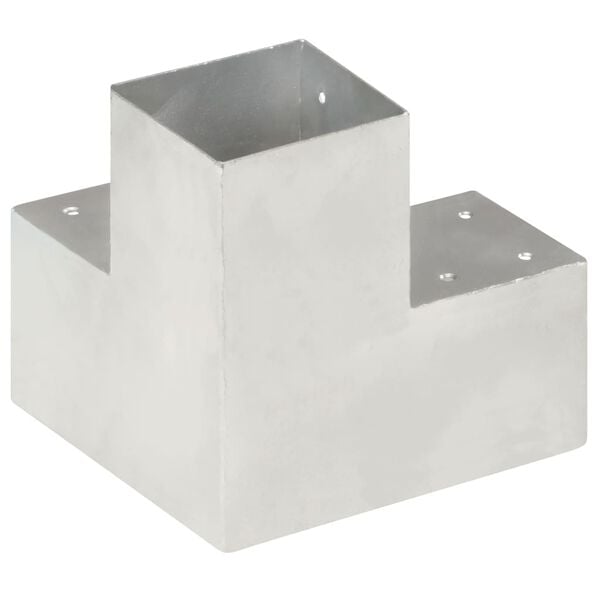 vidaXL stolpebeslag Y-form 4 stk. 101x101 mm galvaniseret metal