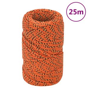 vidaXL tovv&aelig;rk til b&aring;d 2 mm 25 m polypropylen orange