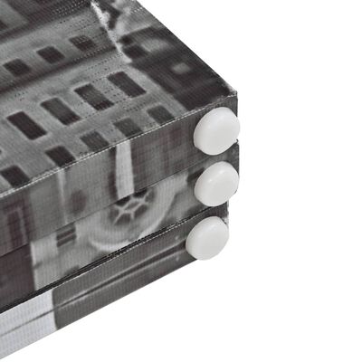vidaXL foldbar rumdeler 228 x 170 cm New York by Day sort og hvid