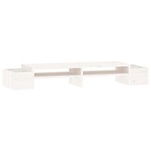 vidaXL sk&aelig;rmholder 100x27,5x15 cm massivt fyrretr&aelig; hvid
