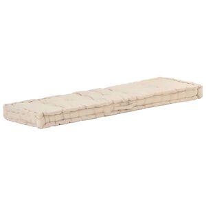 vidaXL hynde til pallesofa 120x40x7 cm bomuld beige