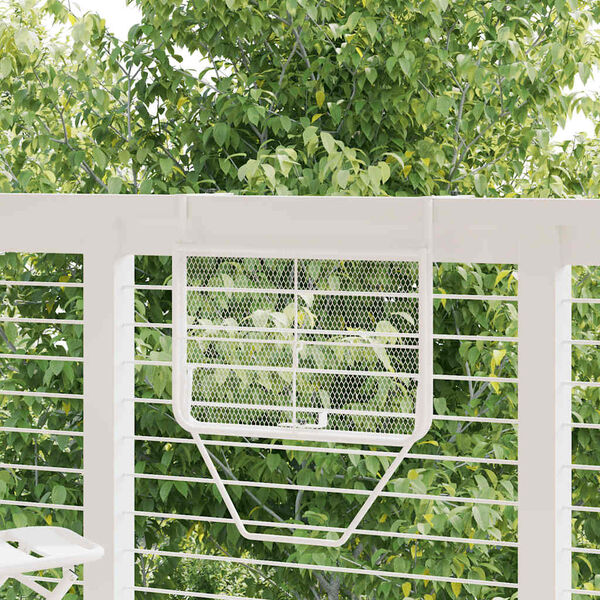 vidaXL altanbord 60x40 cm st&aring;l hvid