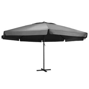 vidaXL haveparasol med aluminiumstang 600 cm antracitgr&aring;