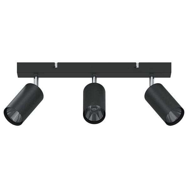 vidaXL Loftsspot med spotlights Sort 38 x 5,5 x 16,5 cm Metal