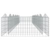 vidaXL buet gabion-h&oslash;jbed 600x100x50 cm galvaniseret jern