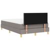 vidaXL LED Box Spring Bed med madras med LED Gr&aring;brun 120 x 190 cm Stof