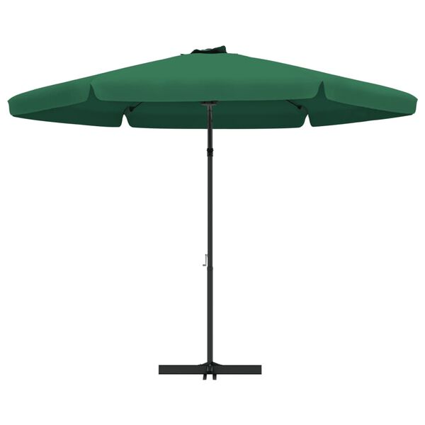 vidaXL parasol med st&aring;lstang 300 cm gr&oslash;n