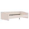 vidaXL daybed med madras og USB 90x200 cm stof cremefarvet