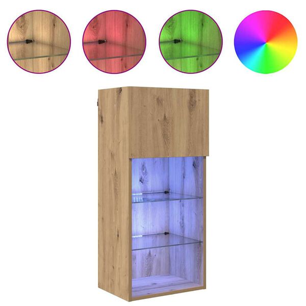 vidaXL V&aelig;gh&aelig;ngt TV Skab V&aelig;gmonteret Artisan Egetr&aelig; 40,5 x 30 x 90 cm