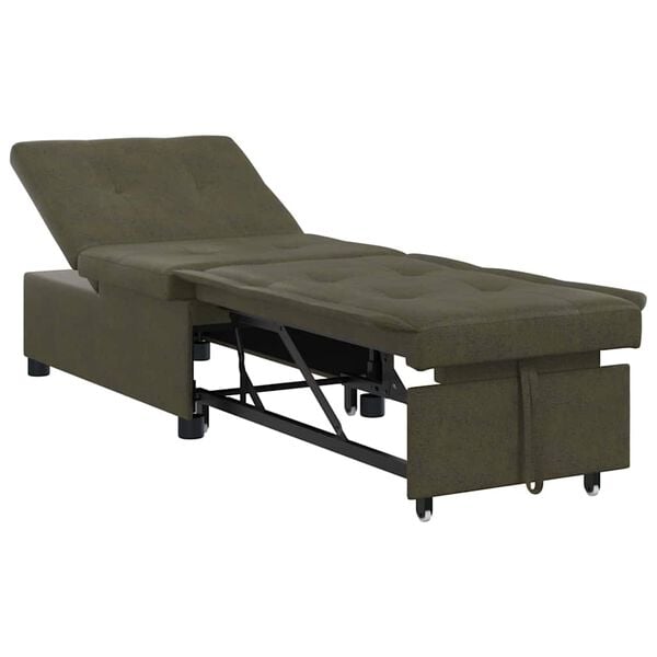 vidaXL Sovesofa Army Gr&oslash;n 194 x 67 x 82 cm Huahua Stof