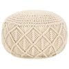 vidaXL h&aring;ndlavet macram&eacute;puf 45x30 cm bomuld