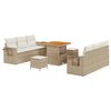 vidaXL Havesofa S&aelig;t Beige polyrattan