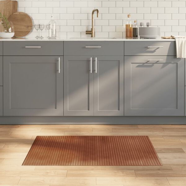 vidaXL gulvtæppe 60x100 cm rektangulær bambus brun