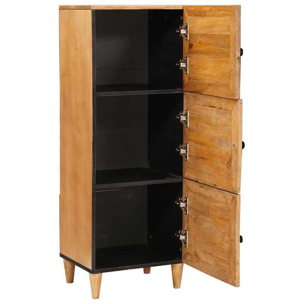 vidaXL Highboard med hylde Lysebrun 40 x 33 x 110 cm Massivt mangotr&aelig;