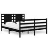 vidaXL sengeramme 140x190 cm massivt fyrretr&aelig; sort