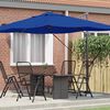 vidaXL Kantilever Roma Parasol Blå og Sort 352 x 251 x 260 cm
