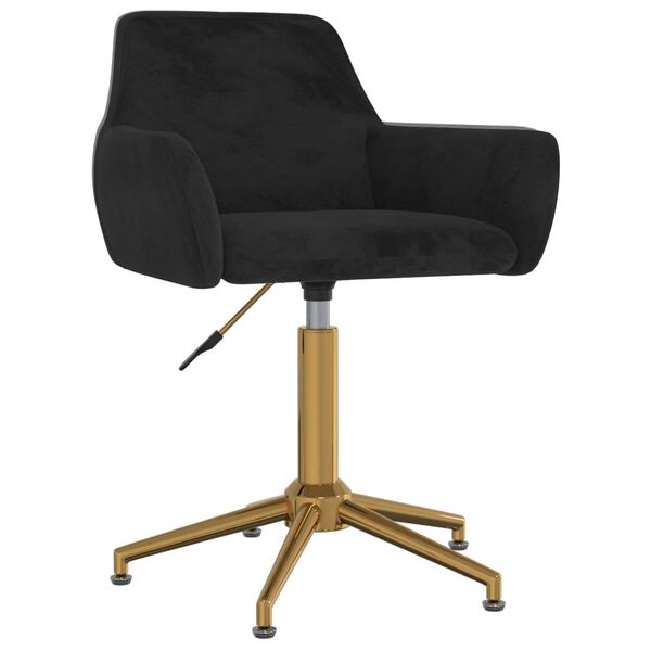 vidaXL drejelige spisebordsstole 4 stk. fl&oslash;jl sort