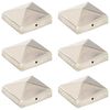 vidaXL pyramideformet stolpeh&aelig;tte 6 stk. 81x81 mm rustfrit st&aring;l