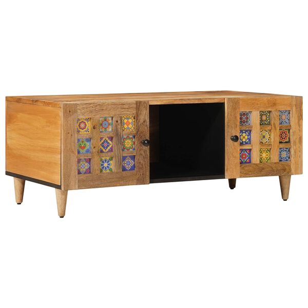 vidaXL Sofabord Naturfarvet 100 x 54 x 40 cm Massivt mangotr&aelig;