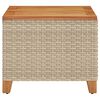 vidaXL havebord 45x45x37 cm polyrattan og akacietræ beige