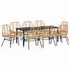 vidaXL Have Spisebordss&aelig;t 9 stk. Brun polyrattan