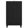vidaXL Highboard med skuffe Sort eg 69,5 x 31 x 115 cm Konstrueret tr&aelig;