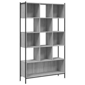 vidaXL bogreol 102x28x172 cm konstrueret tr&aelig; gr&aring; sonoma-eg