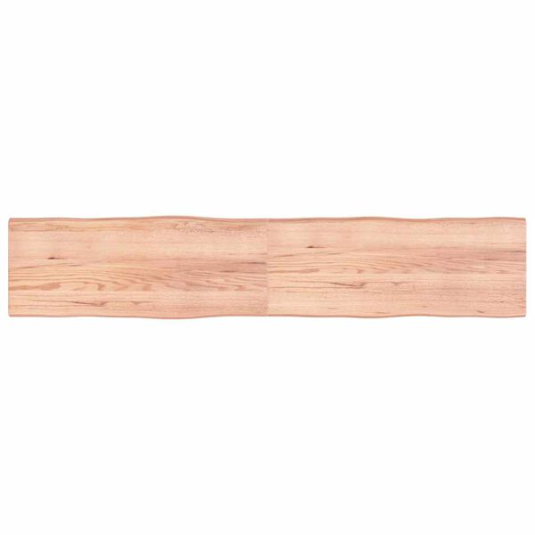 vidaXL bordplade 200x40x(2-4) cm naturlig kant behandlet tr&aelig; lysebrun