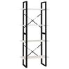 vidaXL bogreol med 4 hylder 60x30x140 cm massivt fyrretr&aelig; hvid